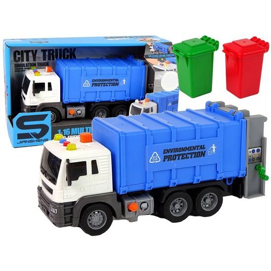 Popelářské auto pro děti se světly a zvuky City Truck 1:16
