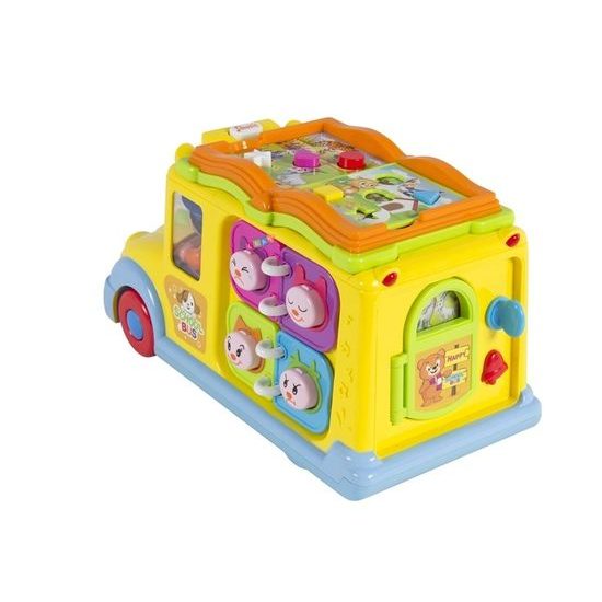 Huile Toys interaktivní naučný autobus pro nejmenší se zvuky Animal Bus