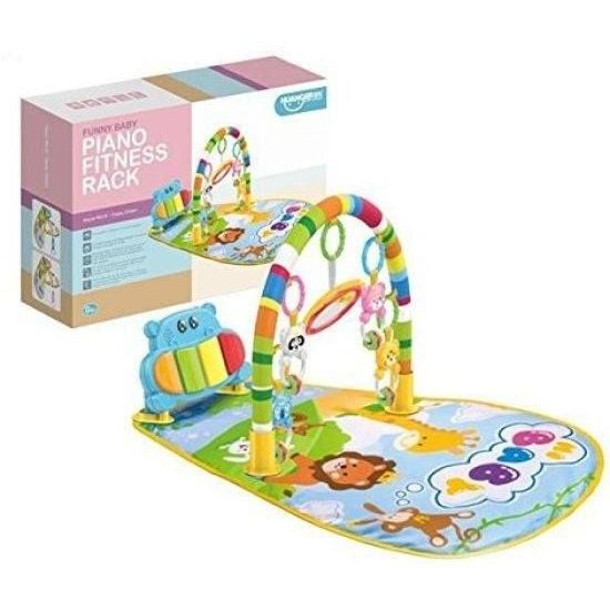 Haunger hrací deka s hrazdou a piankem Basic modrá