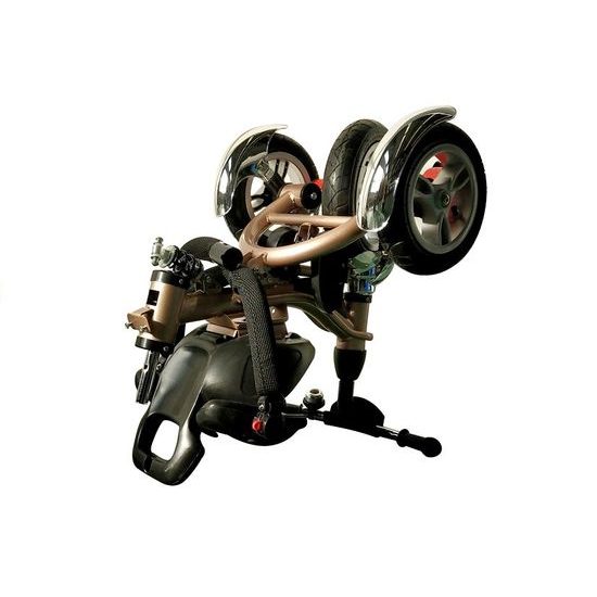 Majlo Toys tříkolka 2v1 s nafukovacími koly PRO600 béžová