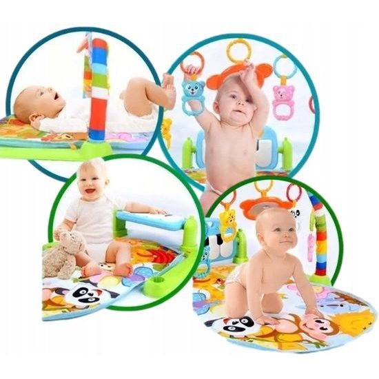 SMONTOVÁNO Doris hrací deka s hrazdou, piankem a dálkovým ovládáním Gym Mat