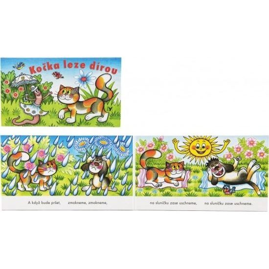 Knížka Leporelo Kočka leze dírou