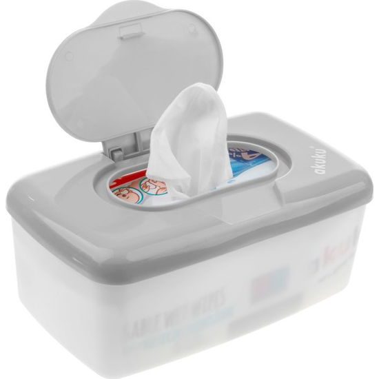 Nádobka na vlhčené ubrousky Akuku, šedá