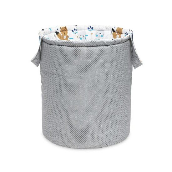 Bavlněný koš na hračky zvířátka šedá