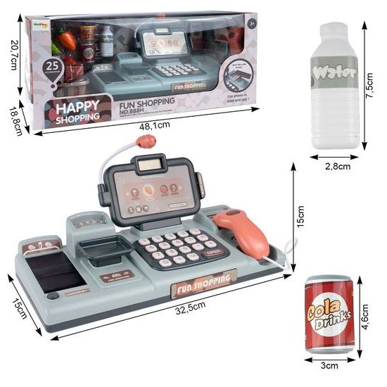 Dětská elektronická pokladna s váhou a pohyblivým pásem Fun Shopping