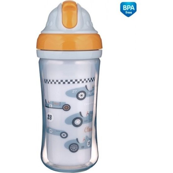 Canpol Babies Canpol babies Sportovní láhev se slámkou Racing - sv. modrá, 260 ml