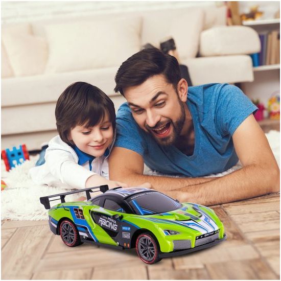 Autíčko na dálkové ovládání s LED podsvícením Speed Racing 1:12 - zelené