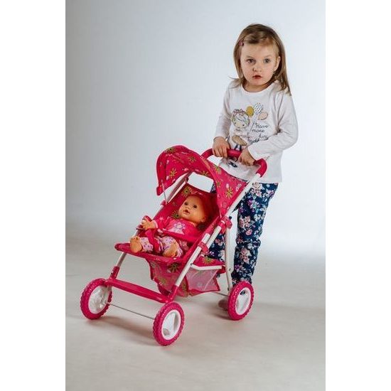 Kočárek pro panenky sportovní se stříškou