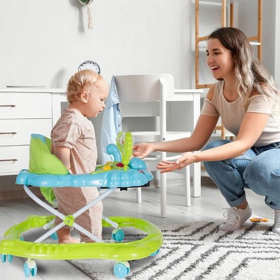 Dětské vzdělávací chodítko Laugh Walker zelené