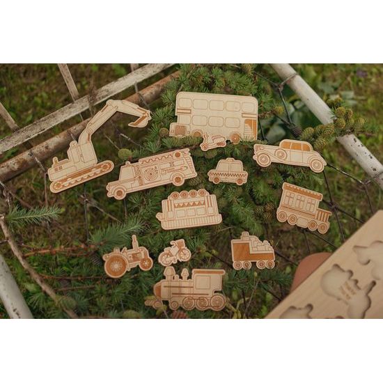 Všetko čo jazdí - drevené edukatívne puzzle - SLOVENSKÁ VERZIA