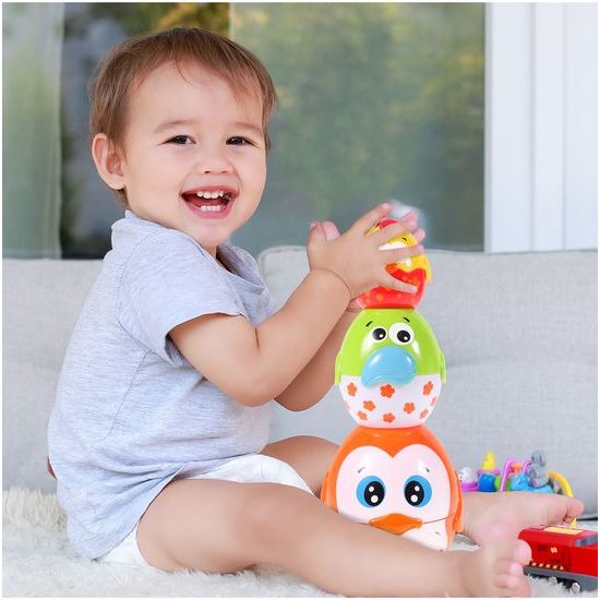 Interaktivní naučná pyramida Egg Stacking