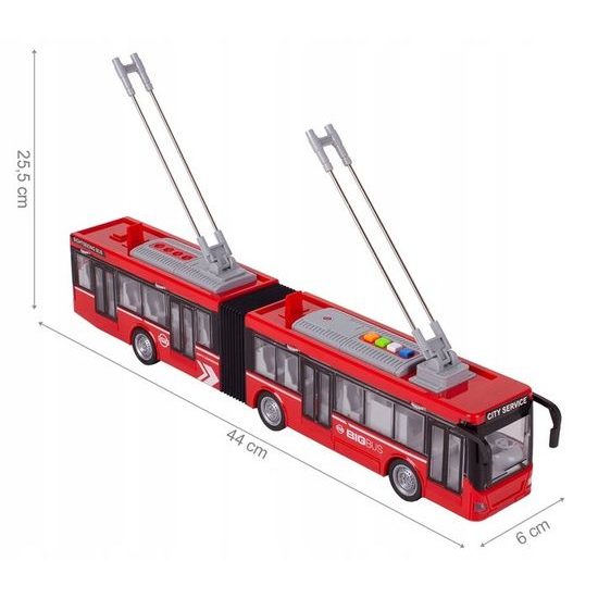 Dětský trolejbus se světlem a zvuky City Bus 1:16