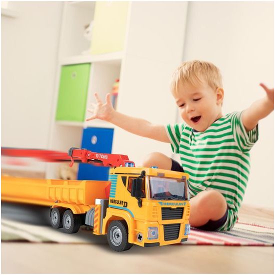 Šroubovací nákladní auto v kufříku se světly a zvuky Hercules Truck