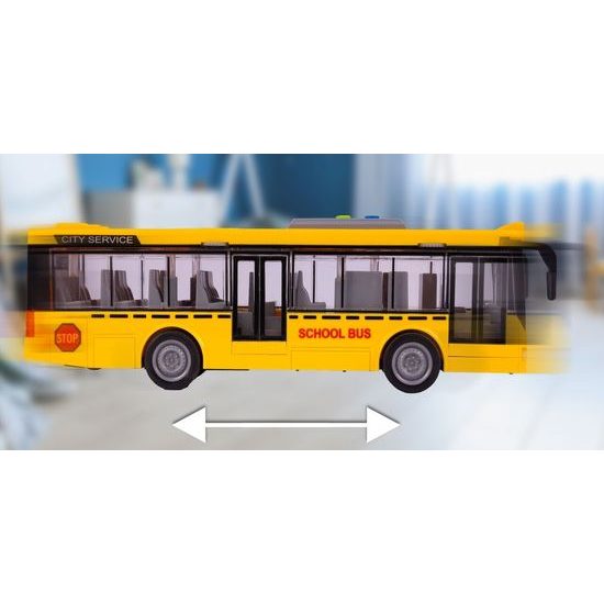 Školní autobus na setrvačník se světly a zvuky City Service 1:16