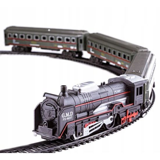 Mini vláčkodráha na baterie se světlem Rail King II