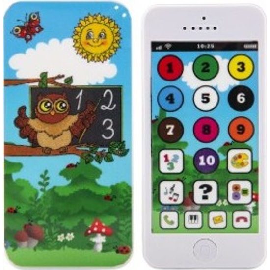 Naučný mobilní telefon moudré sovy s krytem na baterie