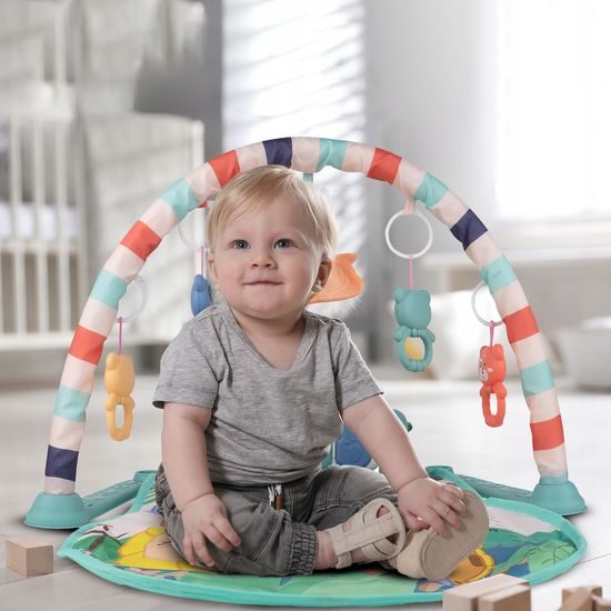 Hrací deka s piankem Medvídek zelená