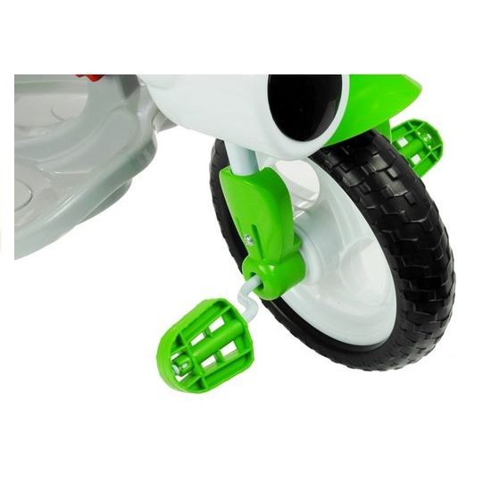 Dětská tříkolka s vodící tyčí Panda zelená