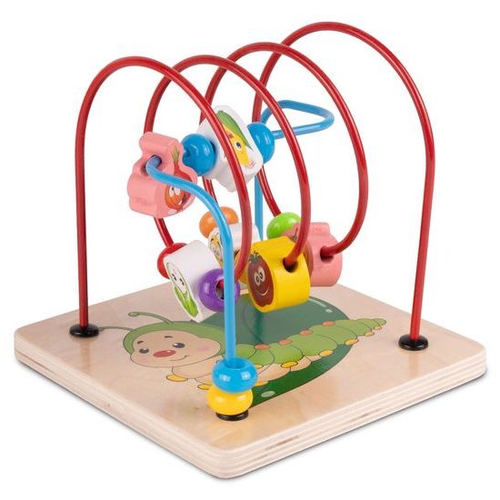 Dřevěná edukační kostka s labyrintem Treasure Cube 5v1