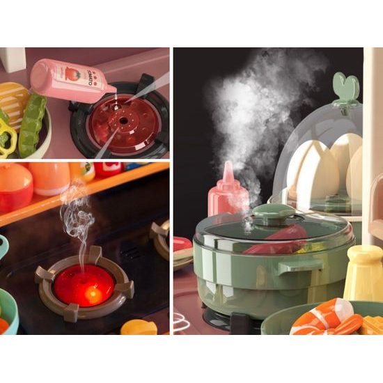 Doris dětská kuchyňka XXL se zvuky a tekoucí vodou-šedá