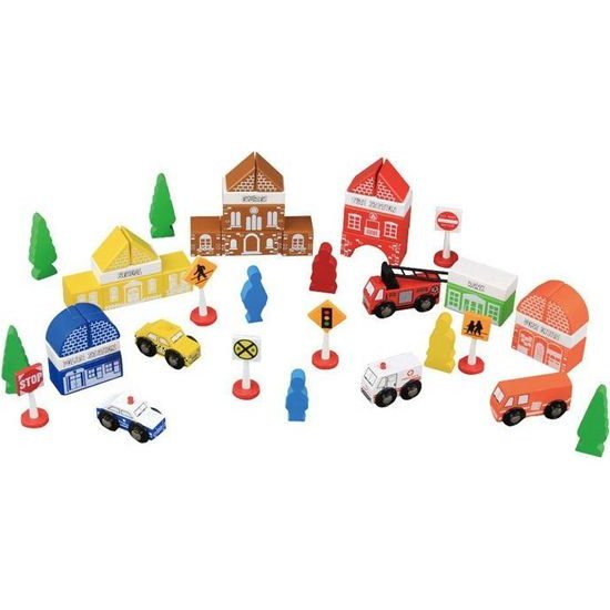 Dřevěné kostky MĚSTSKÝ hasičský sbor