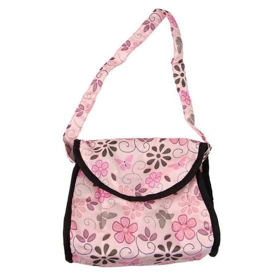 Alice kočárek pro panenky 9346 kombinovaný růžový s kytičkami