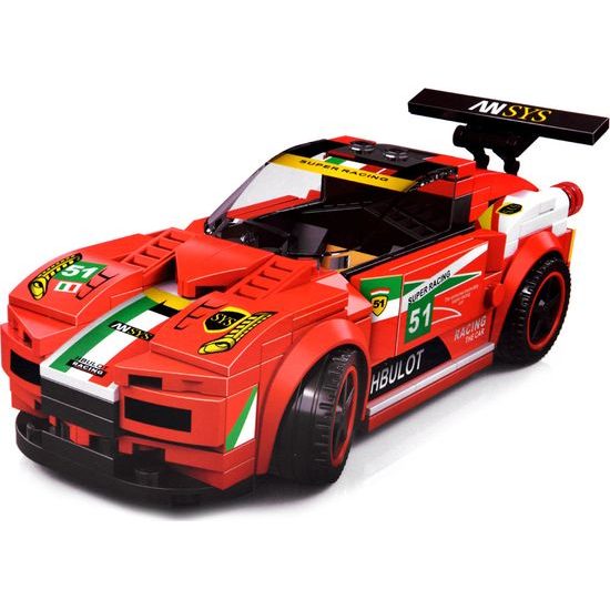 Stavebnice sportovní auto 164 dílků + samolepky
