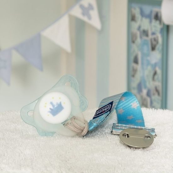 Chicco Držák na dudlík univerzální modrý 0m+