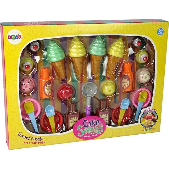 Dětská sada plastových sladkostí s nádobím