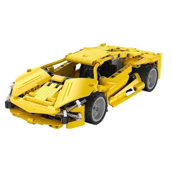 CaDA dětská stavebnice Sportovní auto 357 dílků žluté