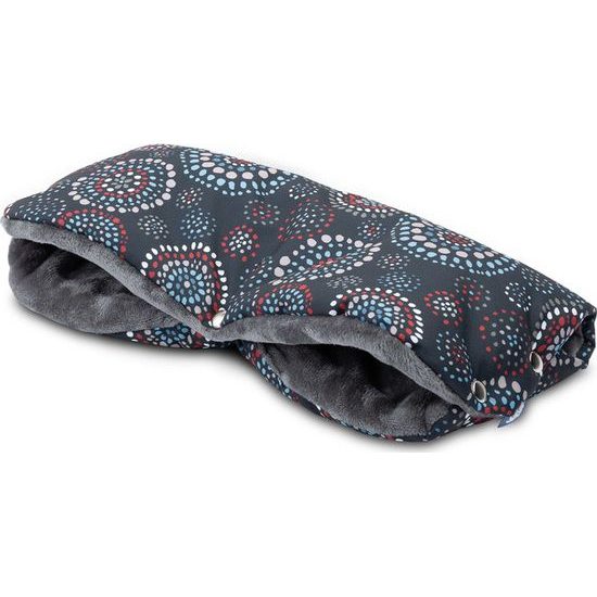 Rukávník na kočárek rozety černý