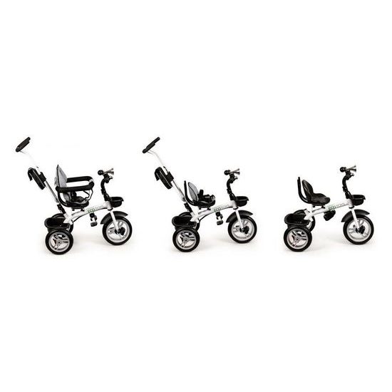 Ecotoys dětská tříkolka s otočným sedadlem 2v1 šedá