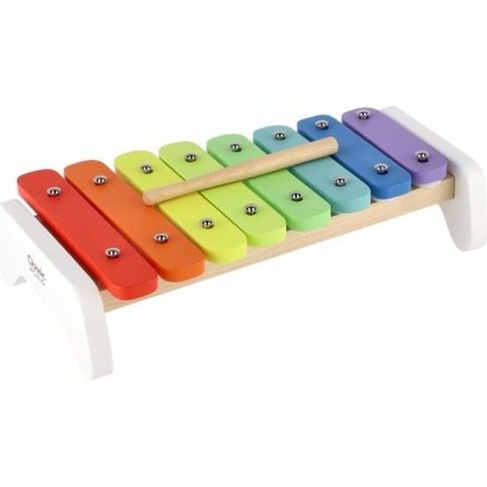 Dřevěný Xylofon duhový s paličkou