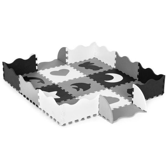 Ecotoys pěnová puzzle hrací deka Gray Puzzle 121 x 121 cm