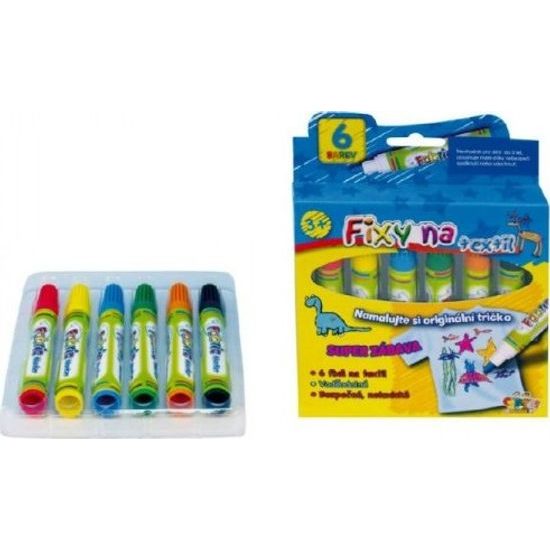 Fixy na textil vodě odolné 6ks