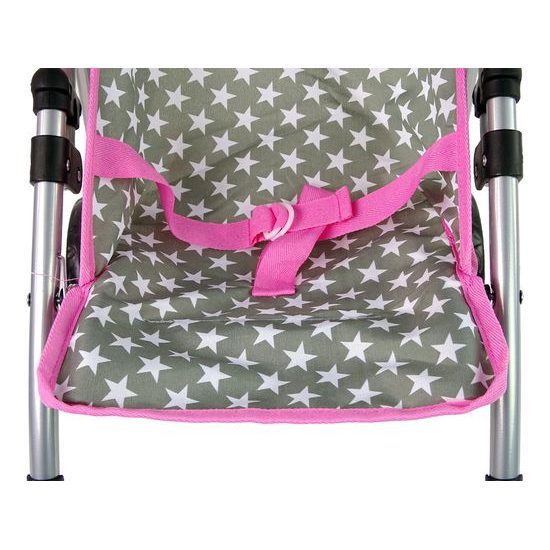 Alice sportovní kočárek pro panenku 9304 šedo-růžový