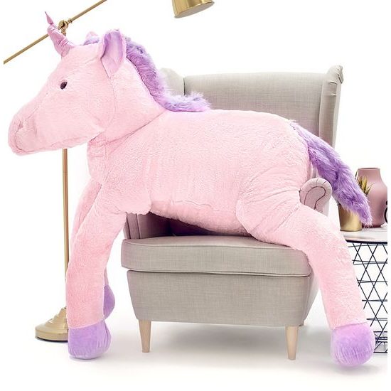 Plyšový jednorožec Bruno 190 cm růžový