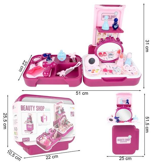 Dětský salón krásy v kufříčku Beauty Shop