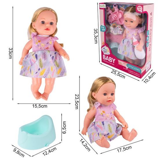Interaktivní mluvící panenka s příslušenstvím My Baby 33 cm