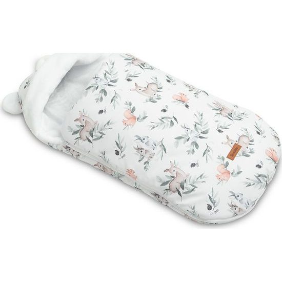 Zimní fusak do kočárku/ do autosedačky - srnky/bílá