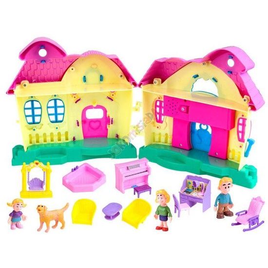 Skládací domeček s postavičkami a nábytkem My Funny House