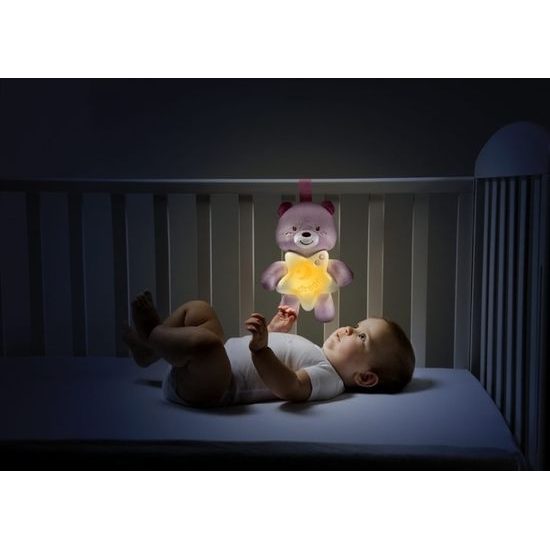 Chicco Goodnight bear svítící medvídek růžový