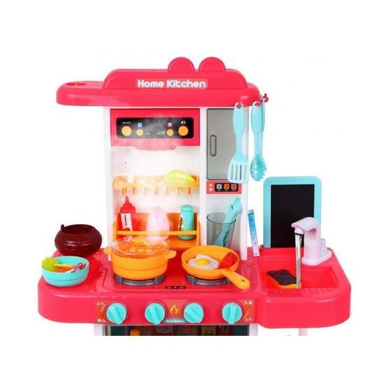 Majlo Toys dětská kuchyňka se zvuky a párou- růžová