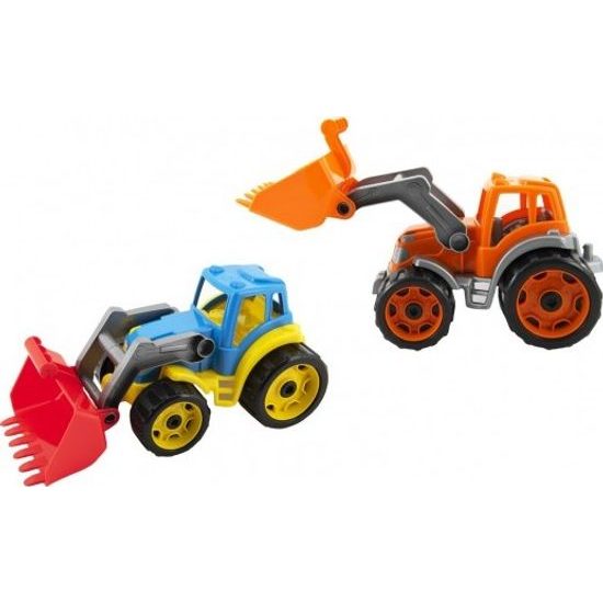 Traktor/nakladač/bagr se lžící - na volný chod - mix 2 barvy