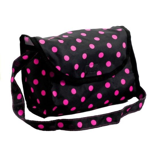 Kočárek pro panenky Alice retro růžovo-černý