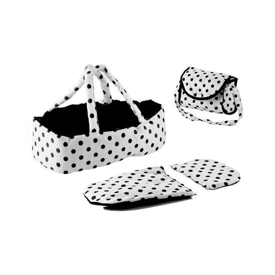 Alice kočárek pro panenky 9346 kombinovaný černo-bílý