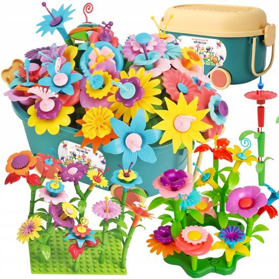 Doris dětská stavebnice zahrádka v kufříku 139 dílků