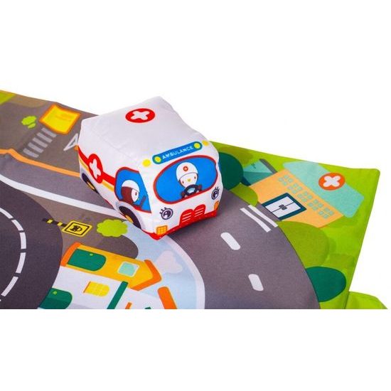 Haunger měkká autíčka s podložkou Cars in Town - 6 kusů