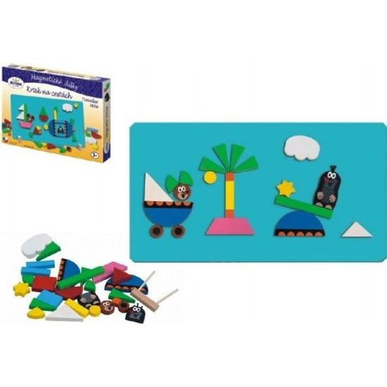 Magnetické dílky Krtek na cestách 31ks