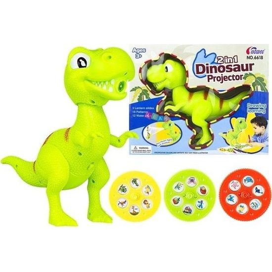 Projektor k malování ve tvaru dinosaura - zelený